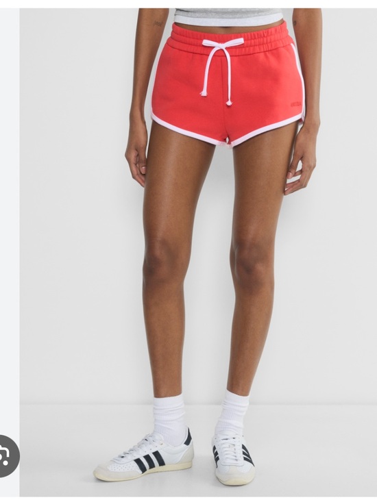 Aritzia Pants - Aritzia Red Athletic Dolphin Shorts with White Trim